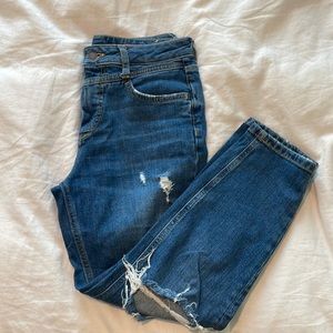 Anthropologie Pilcro Straight Leg Hi-rise Distressed Jean